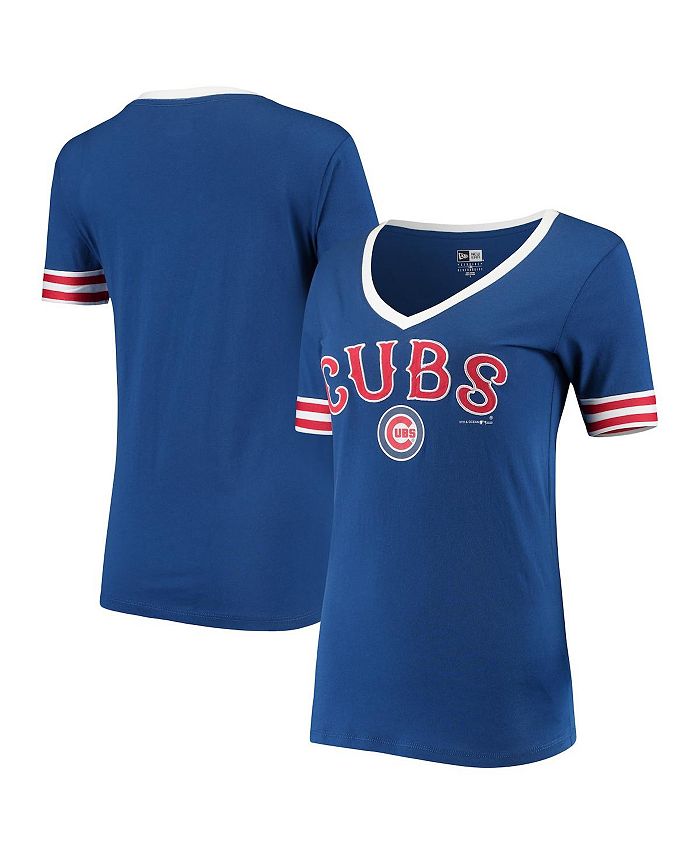 New Era Women's Royal Chicago Cubs Baby Jersey VNeck Tshirt Macy's