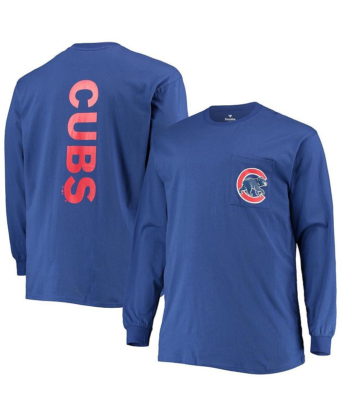 Fanatics Men's Branded Royal Chicago Cubs Big and Tall Solid Back