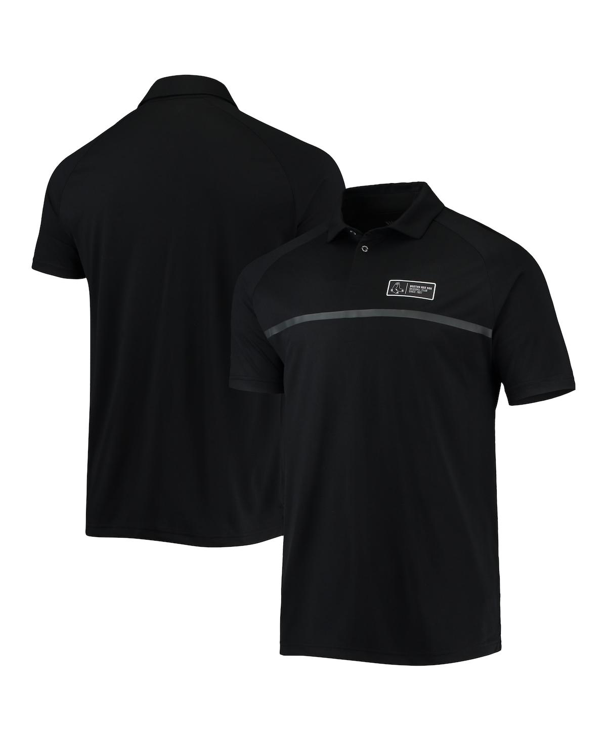Men's Levelwear Black Boston Red Sox Sector Raglan Polo Shirt - Black