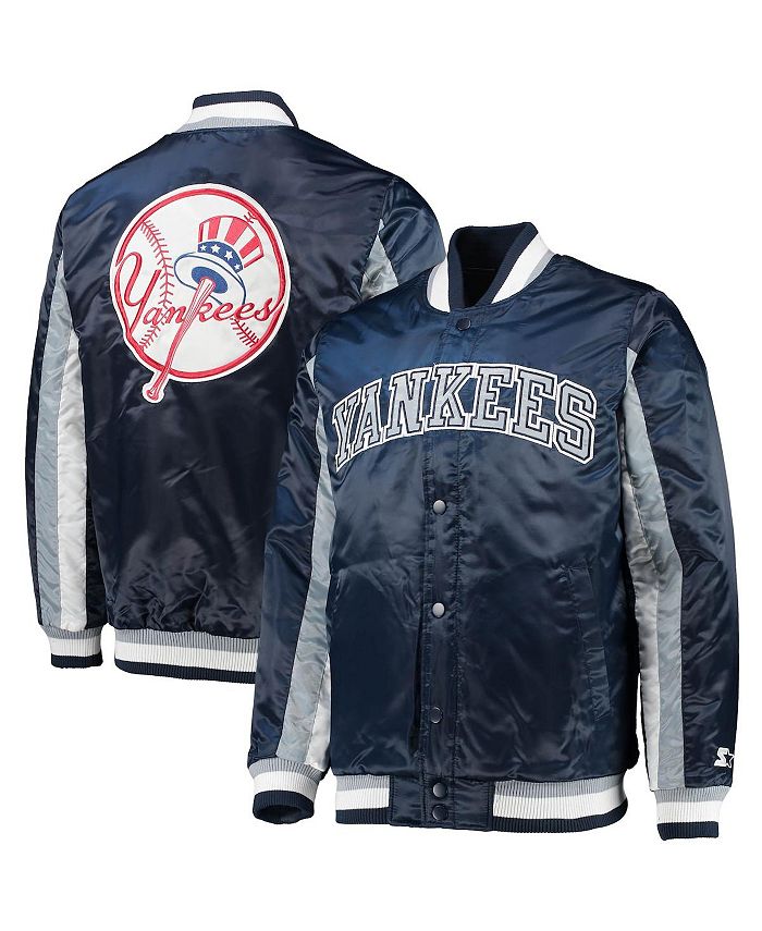 Women's Mitchell & Ness Navy New York Yankees Satin Full-Snap Jacket