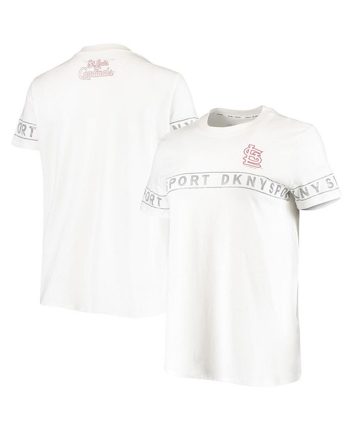 DKNY Women's White St. Louis Cardinals The Abby Sporty T-shirt