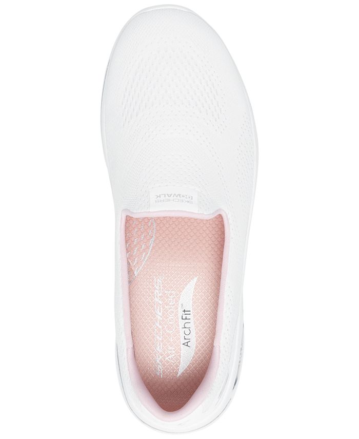 ARCH FIT - FRESH FLARE SLIP (L) - OFF WHITE/PINK – Evans Shoes