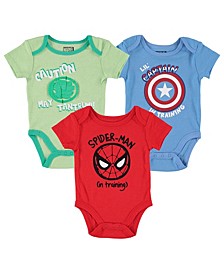 Baby Boys Marvel Bodysuits Set, 3 Piece