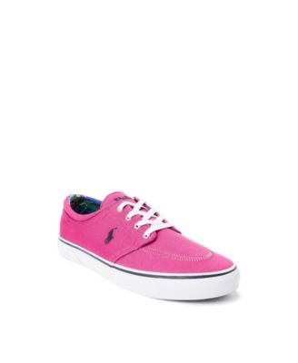 Polo Ralph Lauren Men's Faxon Canvas Sneakers - Vivid Pink - Size 11
