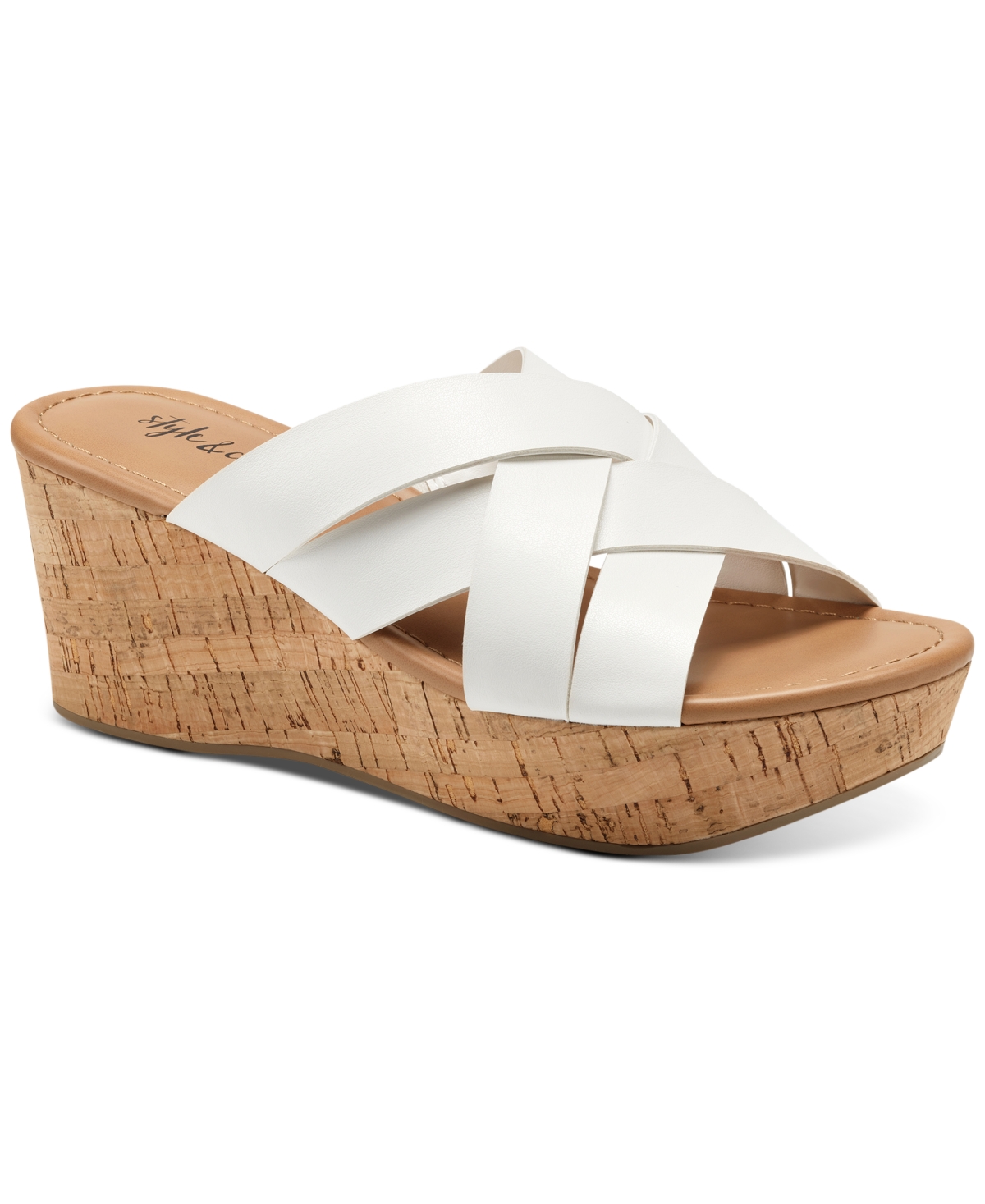 Style & Co Violettee Slide Wedge Sandals, Created For Macy's Women's