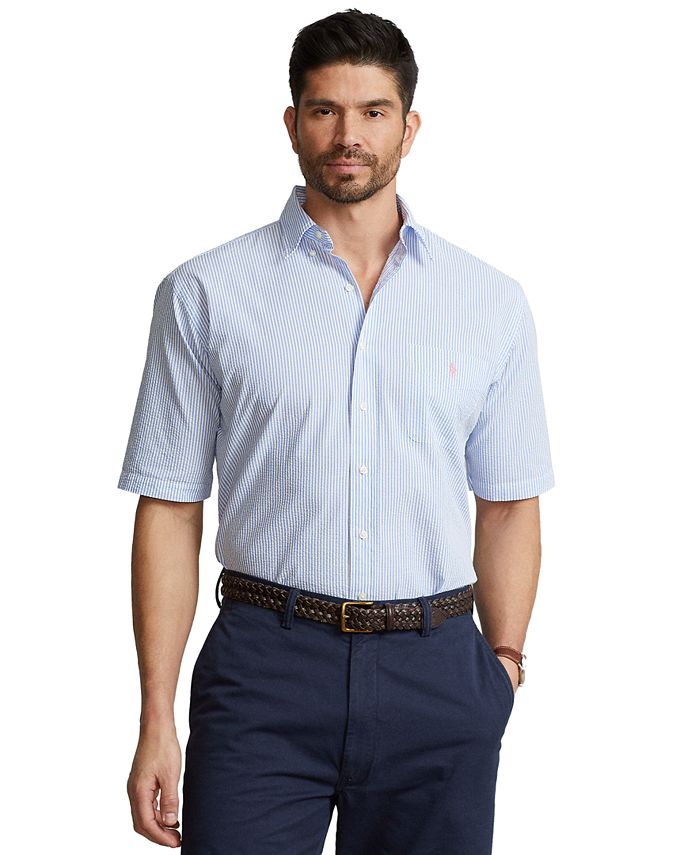 mens big and tall seersucker shirts