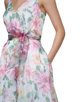 eliza j spaghetti strap fit & flare dress