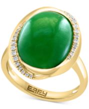 Effy 14K Yellow Gold Jade Stud Earrings, 18.70 tw