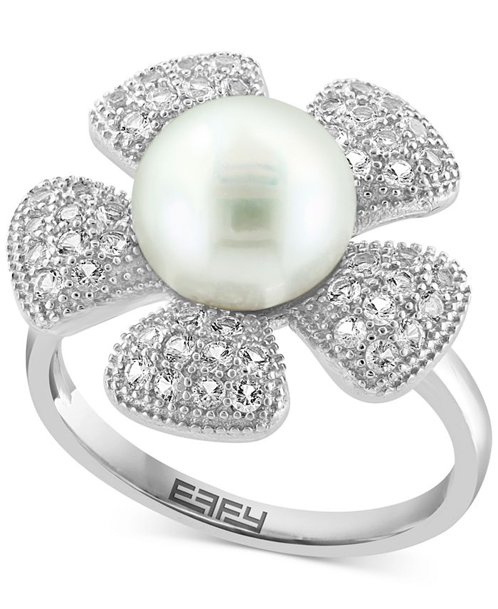 EFFY Collection EFFY® Cultured Freshwater Pearl (10mm) & White Topaz (1