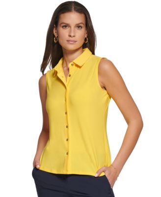 tommy hilfiger sleeveless blouses