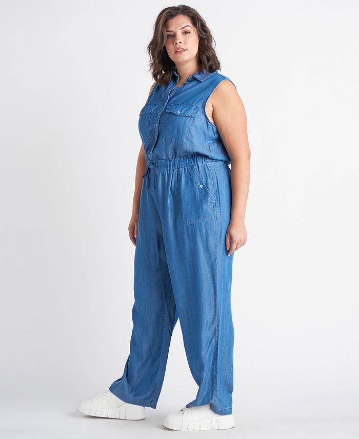 Macy's black overalls outlet