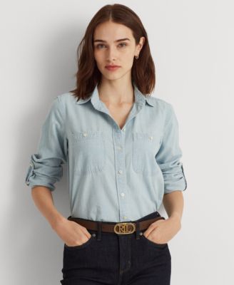 ralph lauren cotton chambray shirt