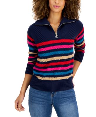 Charter Club Petite Quarter Zip Sweater Created for Macy s Macy s