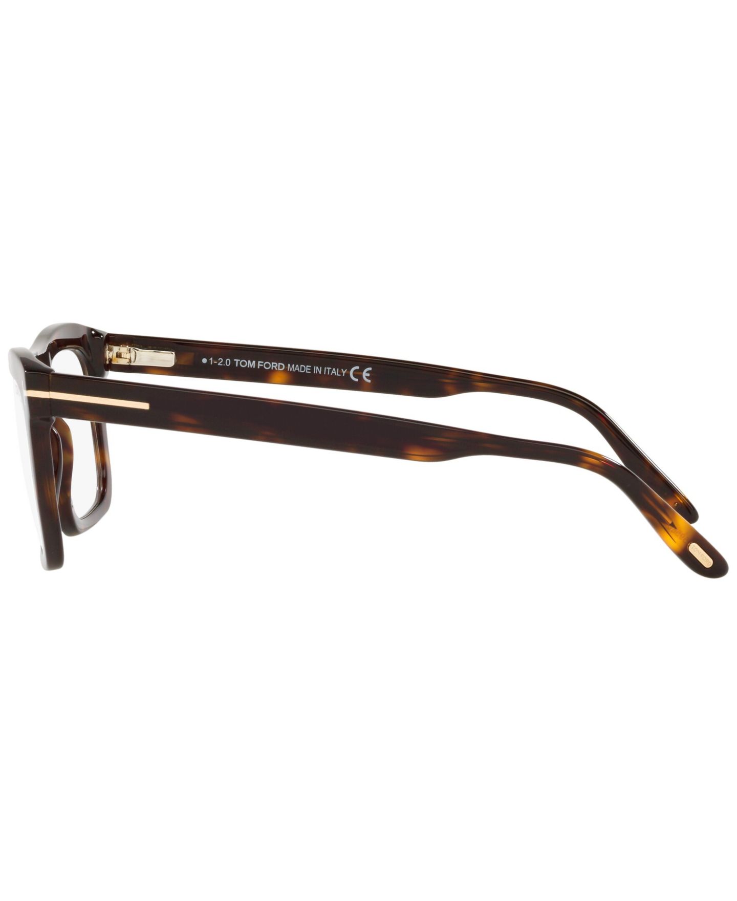 Мужские очки Tom Ford Man Rectangle Plastic FT5757-B Eyeglasses, цвет: Черепаховый — фото 3