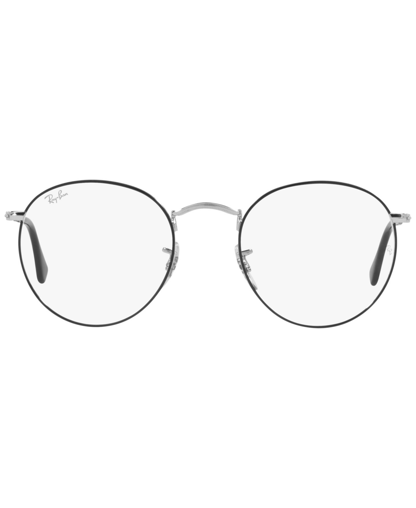Очки Ray-Ban Unisex Round Metal RB3447V Round Metal Eyeglasses, цвет: Чёрный серебряный — фото 3