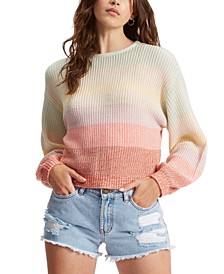 Juniors' Changing Tides Striped Sweater