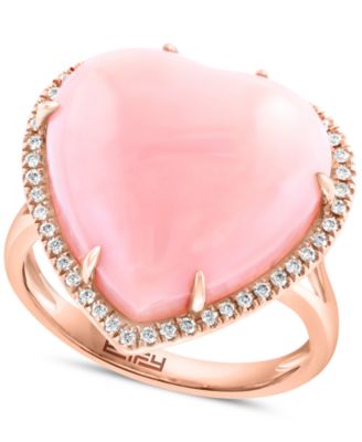 HYT Jewelry 18kt white and rose gold heart-shaped white and pink diamonds ring