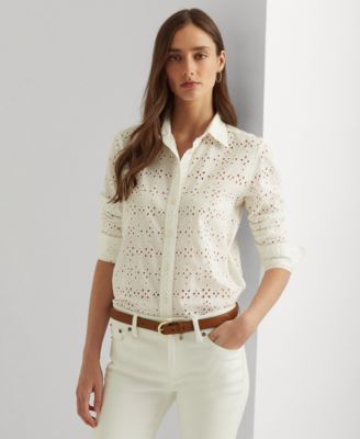 White Eyelet Blouse - Macy's