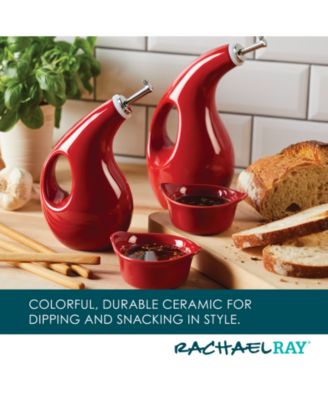 Ceramics EVOO 4-Pc. Dispensing Bottle & Ramekin Dipper Set