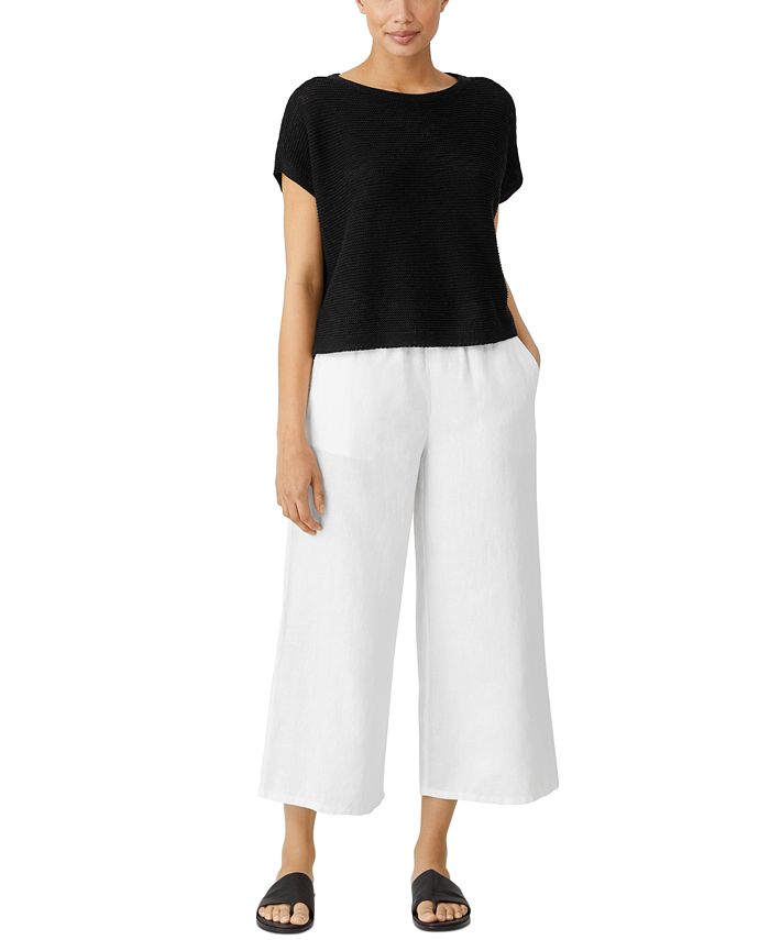 Eileen Fisher Women's BoatNeck CapSleeve Top Macy's