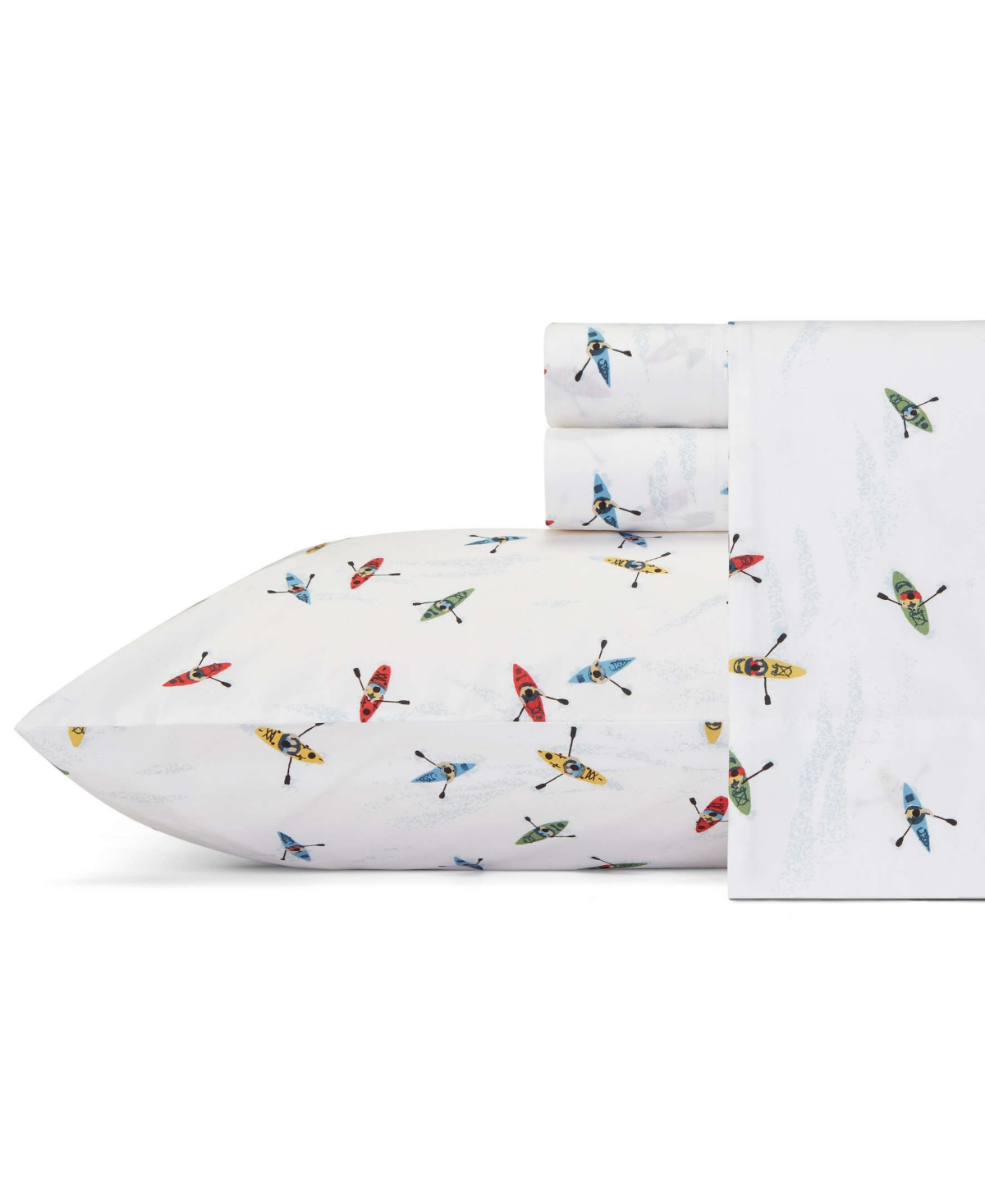 Eddie Bauer Printed 100% Cotton Percale 3-pc. Sheet Set, Twin Xl In Kayak