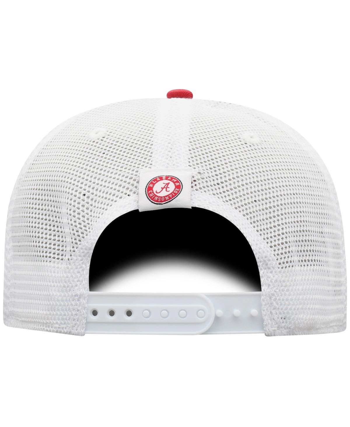 Top Of The World Men's  Crimson, White Alabama Crimson Tide Trucker Snapback Hat In Crimson,white