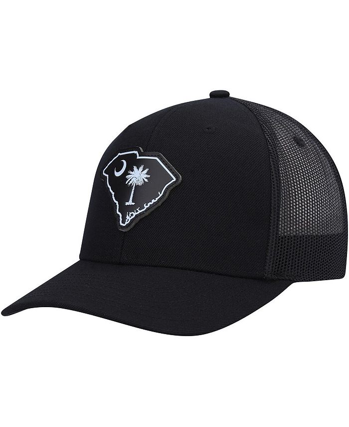 Local Crowns Men's Black South Carolina Leather State Fill Trucker ...