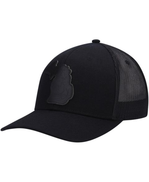 Мужская кепка Local Crowns Michigan Blackout State Patch Trucker Snapback Hat