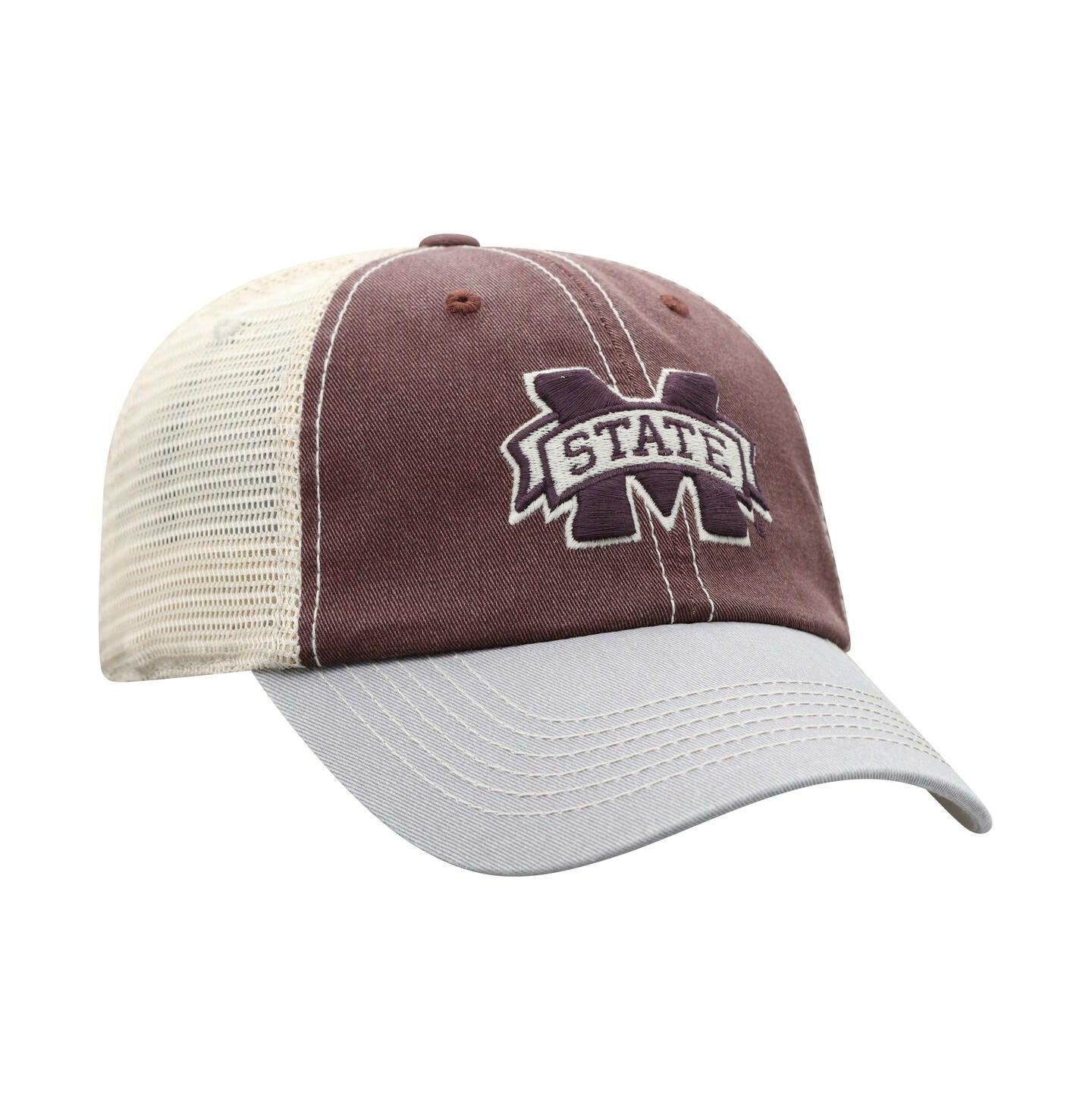 Мужская кепка Top of the World Maroon Mississippi State Bulldogs Offroad Trucker Snapback Hat — фото 4