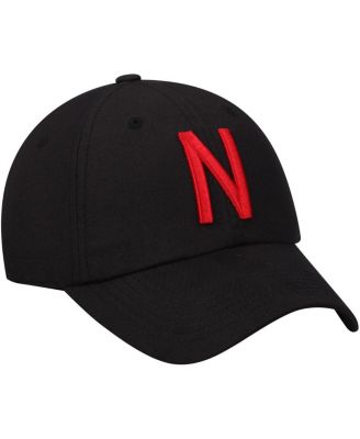 Men's Black Nebraska Huskers Staple Adjustable Hat