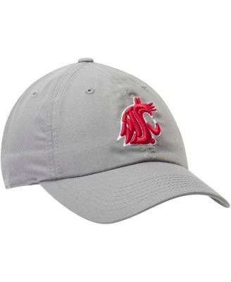 Men's Gray Washington State Cougars Primary Logo Staple Adjustable Hat