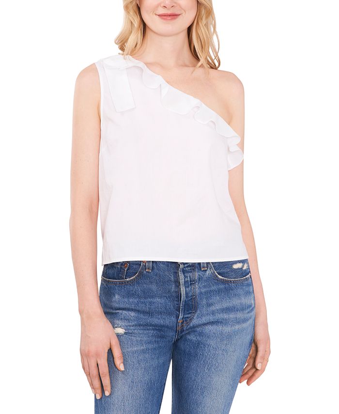 Riley & Rae Women's One Shoulder Bow Blouse, Created for Macy's - Macy's