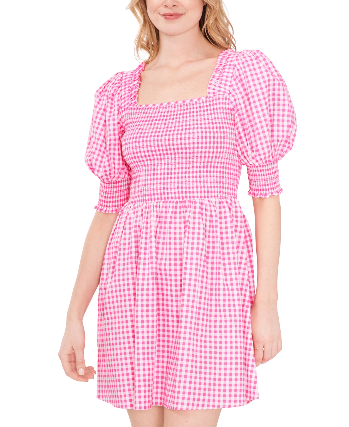 Riley Rae Women s Puff Sleeve Gingham Dress Created for Macy s