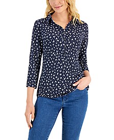 Women's Printed Polo, Created for Macy's