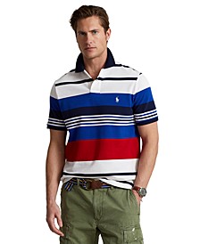 Men's Classic-Fit Striped Mesh Polo Shirt