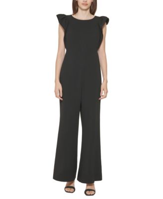 calvin klein flutter sleeve jumpsuit