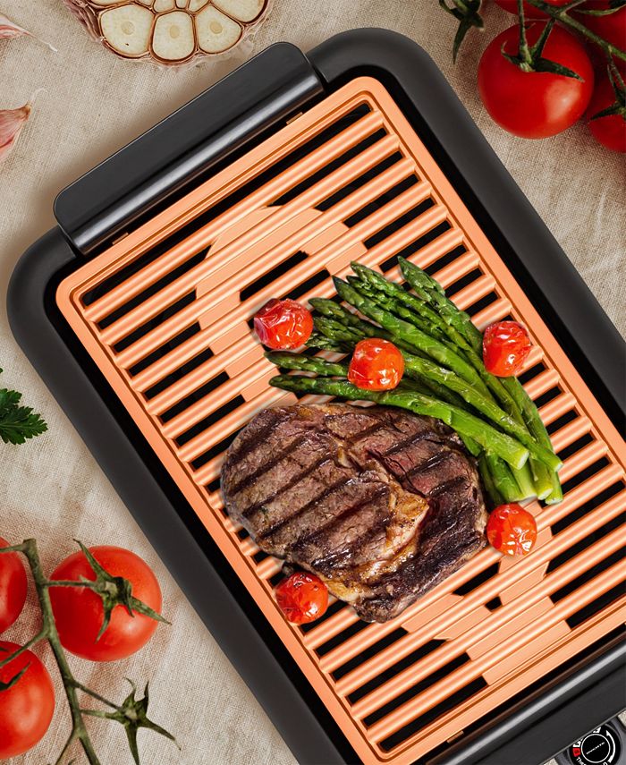 OVENTE Electric Indoor Grill with NonStick Cooking Plate Macy's