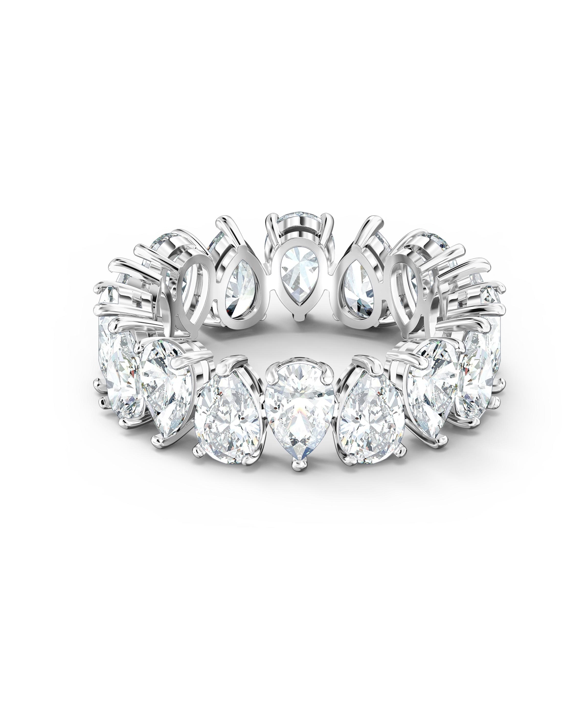 Swarovski Vittore Pear Shape Crystal Band Ring In Silver