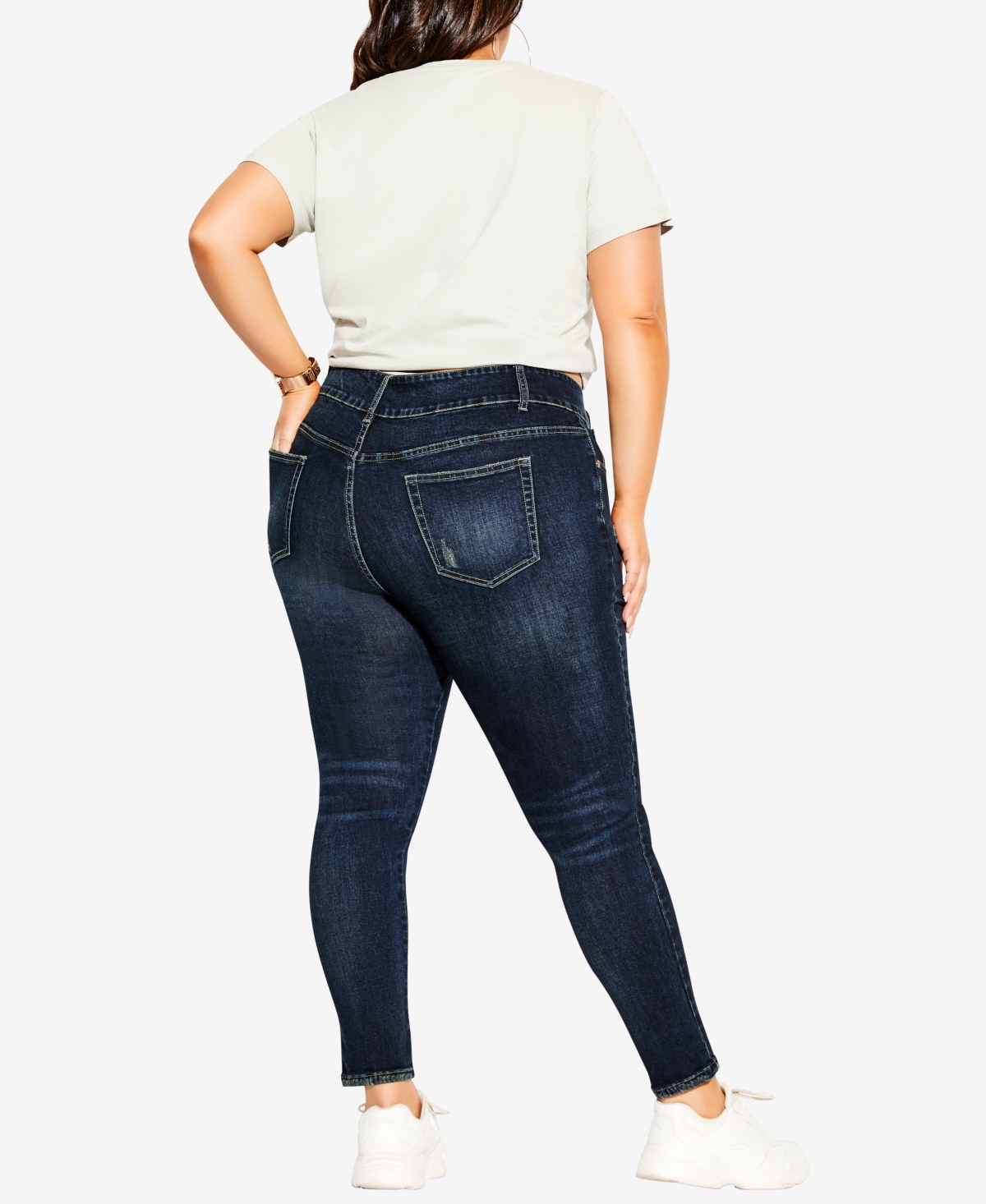 City Chic Women's Asha Baby Rip Skinny Jean