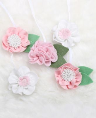 Pink Floral Musical Crib Mobile for Baby Girls Plays 12 Lullabies