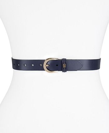 Tommy Hilfiger Men's Loop Harness Tonal Stitch Leather Belt