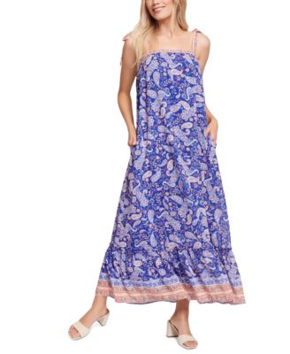 Lost + Wander Women's Sunday Stroll Paisley-Print Maxi Dress - Macy's