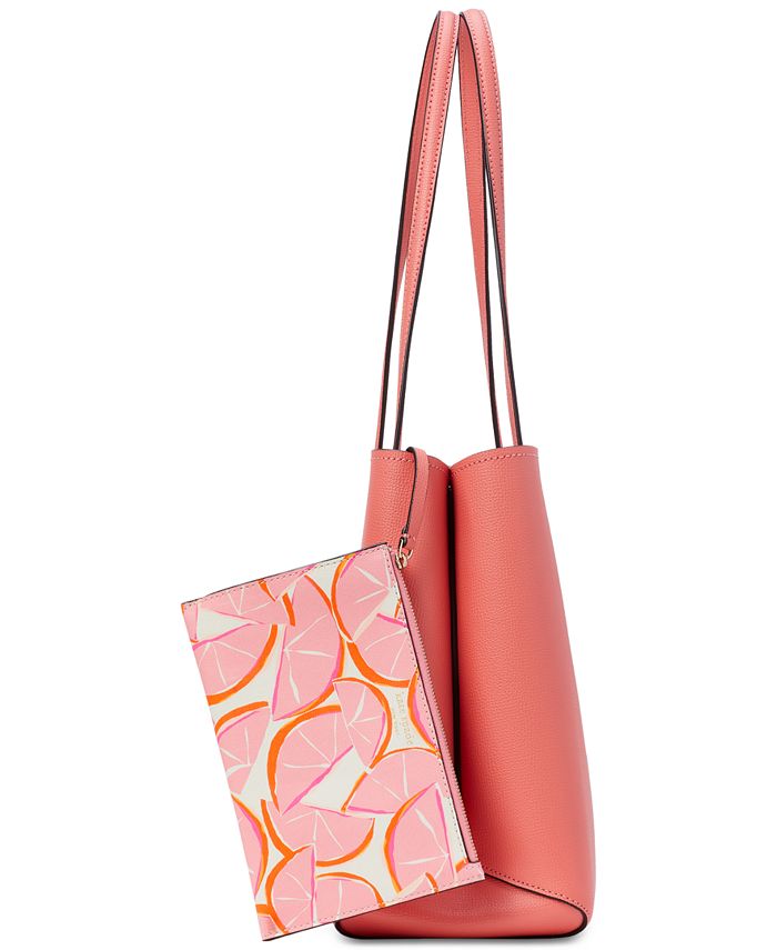 kate spade new york All Day Grapefruit Pop Printed Crossgrain Leather