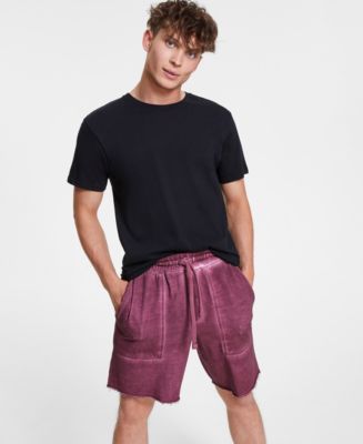 Sun + Stone Men's Garment Dyed Fleece Shorts, Created for Macy's - Macy's