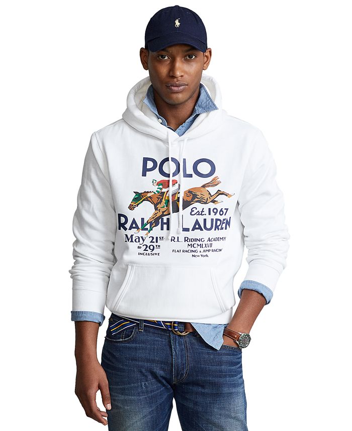 Shop Polo Ralph Lauren Graphic Cotton Fleece Pullover Sweatshirt