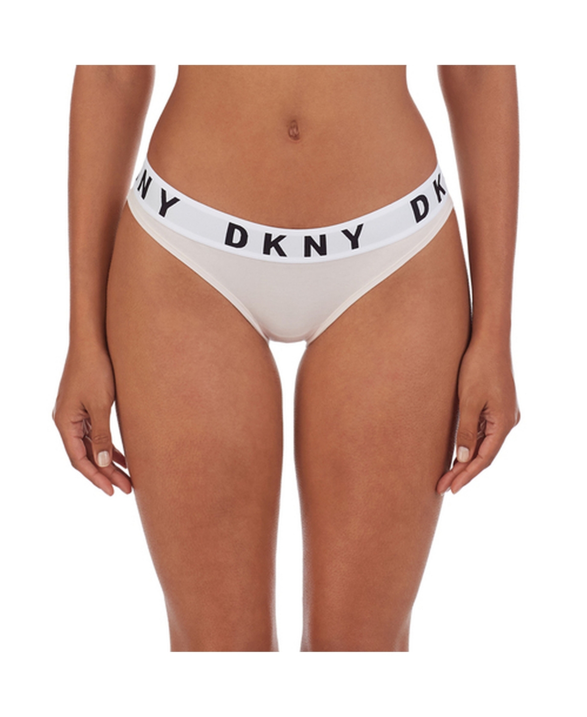Dkny Cozy Boyfriend Thong Dk4529 In Pearl Cream