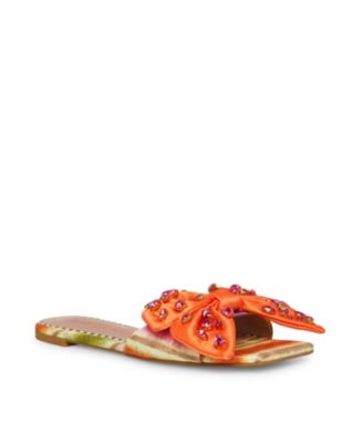 Betsey Johnson Women s Daisy R Bow Slide Flat Sandals Macy s