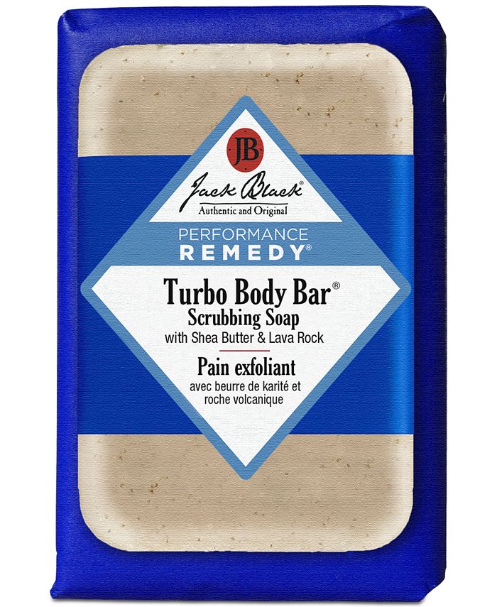 Jack Black - Turbo Body Bar Scrubbing Soap with Blue Lotus & Lava Rock, 6 oz