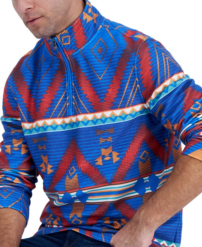 Club Room Men's GeometricPrint Fleece Sweater, Created for Macy's Macy's