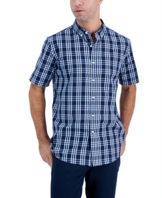Club Room - Men's Short-Sleeve Plaid Shirt